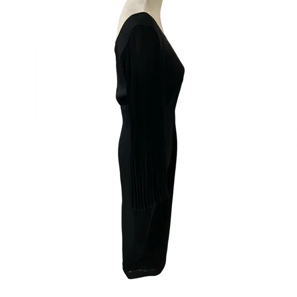 Vivienne Tam vintage 90s chiffon formal little black dress Size SM